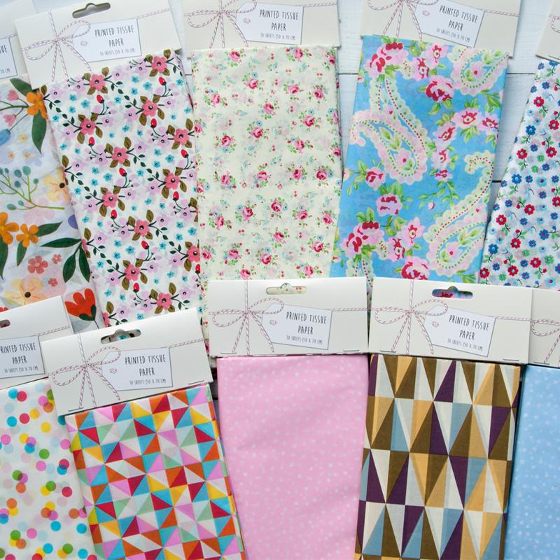 Designed outlet tissue paper